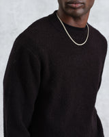 wax london men's Wilde - Black Boucle Jumper