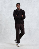 wax london men's Wilde - Black Boucle Jumper
