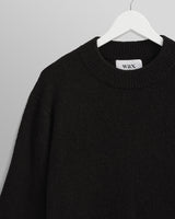 wax london men's Wilde - Black Boucle Jumper