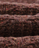 wax london men's Wilde - Brown Checkerboard Leaf Jumper