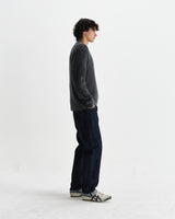 wax london men's Wilde - Charcoal Donegal Wool Crewneck