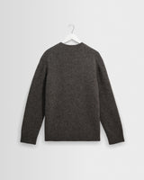 wax london men's Wilde - Charcoal Fluffy Wool Crewneck
