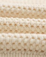 wax london men's Wilde - Ecru Open Knit Jumper