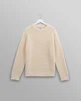 wax london men's Wilde - Ecru Open Knit Jumper