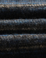 wax london men's Wilde - Grey And Teal Space Dye Wool Crewneck