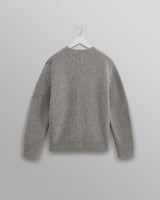 wax london men's Wilde - Grey Fleck Wool Jumper