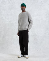 wax london men's Wilde - Grey Fleck Wool Jumper