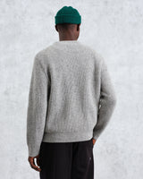 wax london men's Wilde - Grey Fleck Wool Jumper