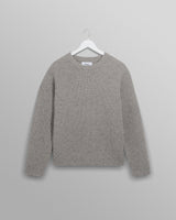 wax london men's Wilde - Grey Fleck Wool Jumper
