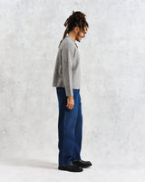 wax london men's Wilde - Grey Marl Boucle Jumper