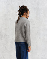 wax london men's Wilde - Grey Marl Boucle Jumper