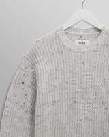 wax london men's Wilde - Multicolour Fleck Ribbed Chunky Wool Crewneck