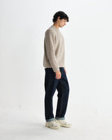 wax london men's Wilde - Natural Donegal Wool Crewneck