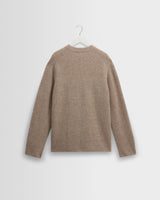 wax london men's Wilde - Natural Donegal Wool Crewneck