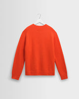 wax london men's Wilde - Orange Fluffy Wool Crewneck