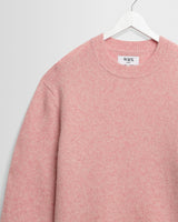 wax london men's Wilde - Pale Pink Fluffy Wool Crewneck