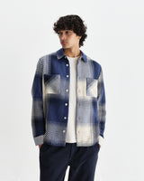Whiting - Blue And Ecru Shadow Check Overshirt