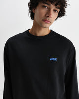 Hayden - Black And Blue 90s Doodle Graphic Cotton T-Shirt