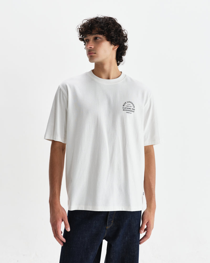 Milton - Off White Stacked Text Graphic Organic Cotton T-Shirt