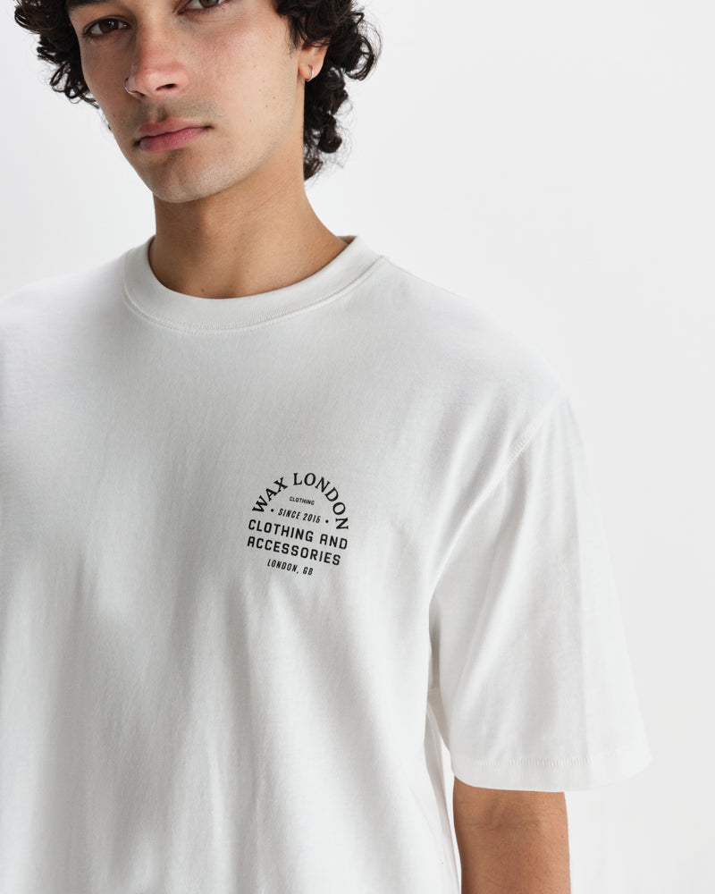 Milton - Off White Stacked Text Graphic Organic Cotton T-Shirt