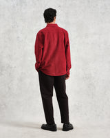 Shelly - Burgundy Seersucker Corduroy Shirt