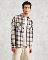 Whiting - Navy And Ecru Alley Check Overshirt