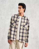 Whiting - Navy And Ecru Alley Check Overshirt