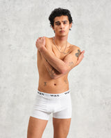 Brodie - White Stretch Cotton Boxers