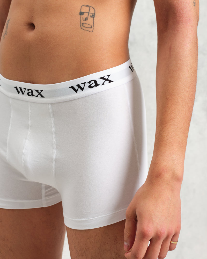 Brodie - White Stretch Cotton Boxers