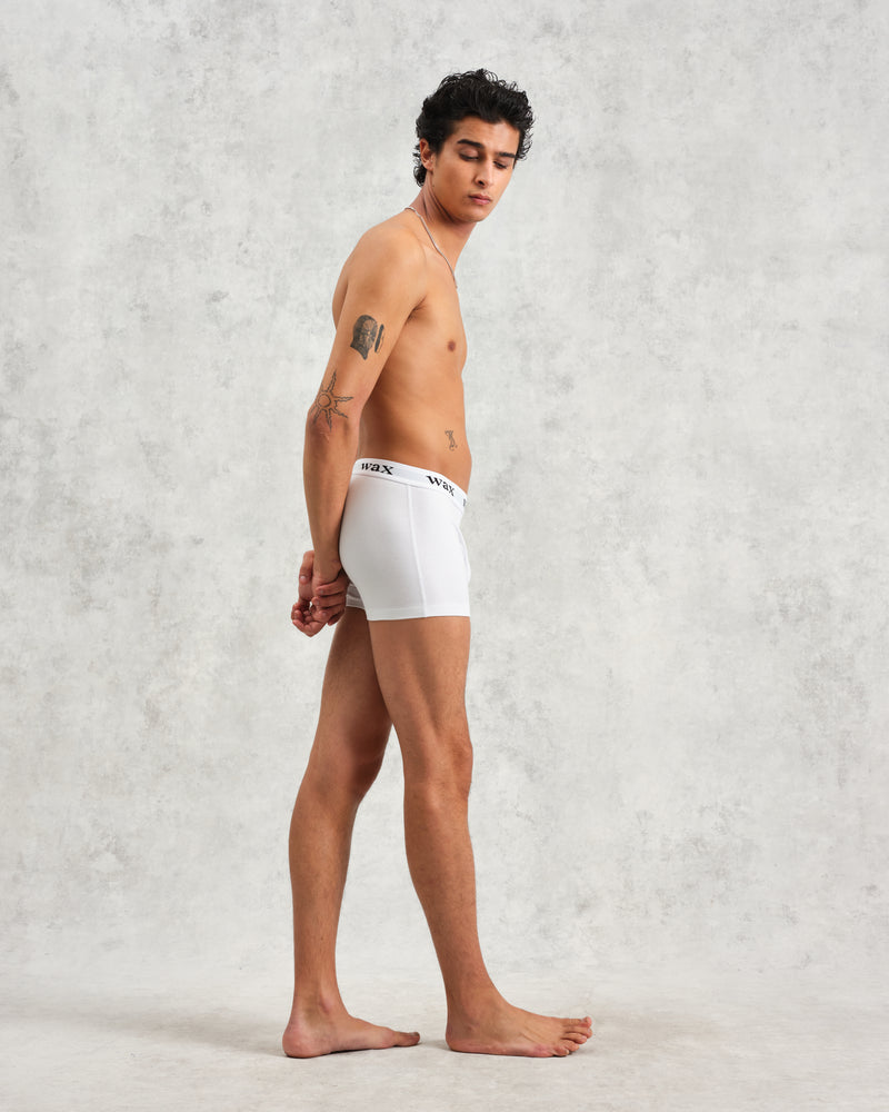 Brodie - White Stretch Cotton Boxers