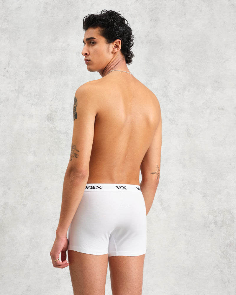 Brodie - White Stretch Cotton Boxers