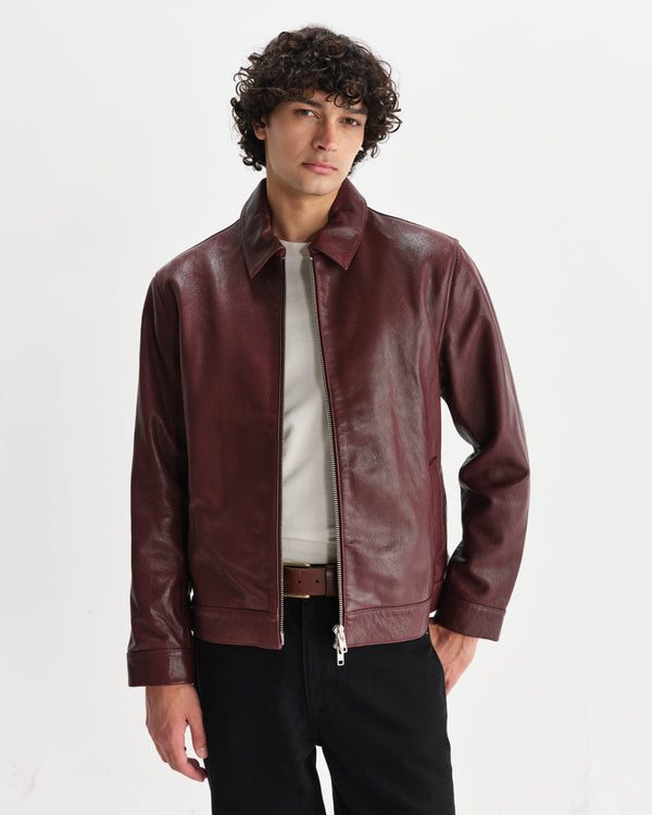 Kendal - Cherry Leather Jacket