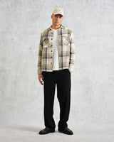 Whiting - Ecru And Khaki Gill Check Overshirt