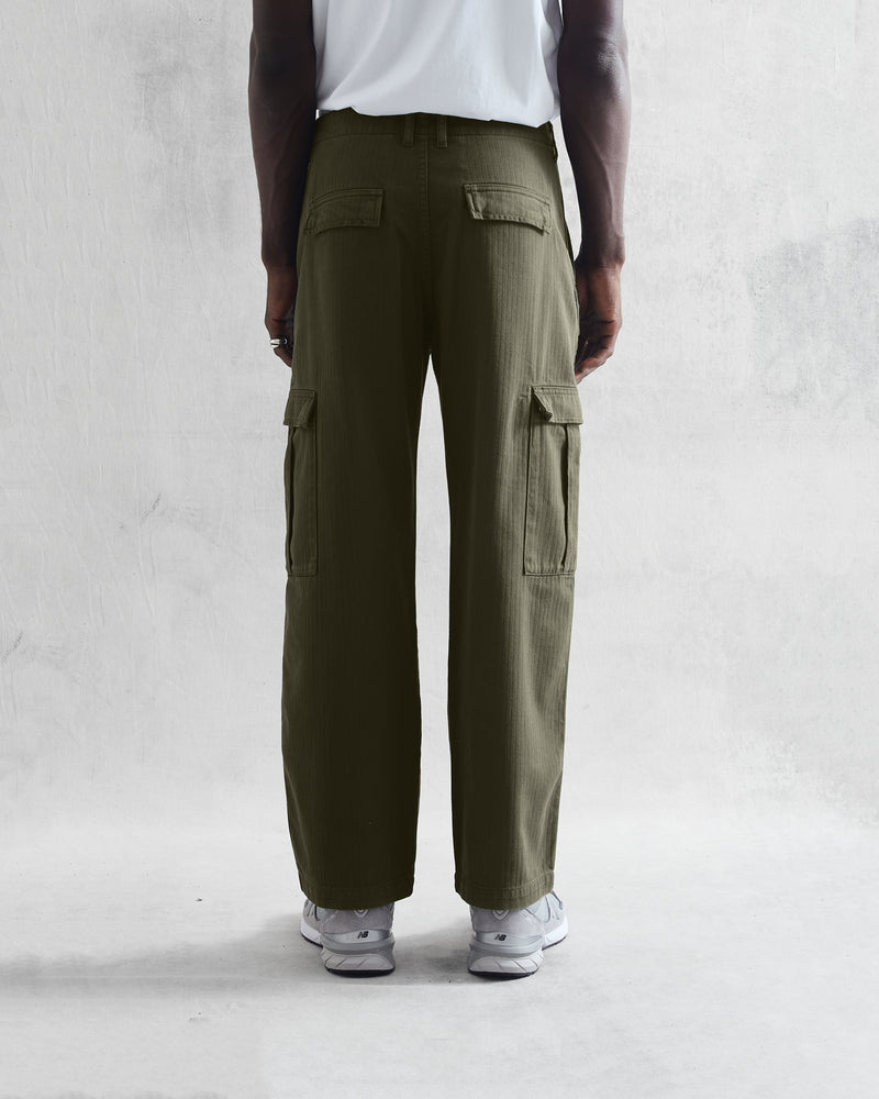 Santo Cargo Trousers Khaki Herringbone