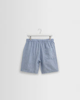 Kurt - Blue Two-Tone Linen Shorts