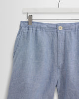 Kurt - Blue Two-Tone Linen Shorts