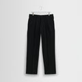 Aubyn - Black Wool Blend Twill Pleated Trousers