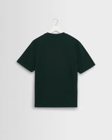 Dean - Bottle Green Textured Organic Cotton T-Shirt