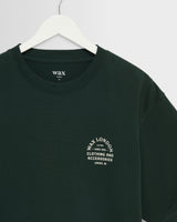 Milton - Bottle Green Stacked Text Graphic Organic Cotton T-Shirt