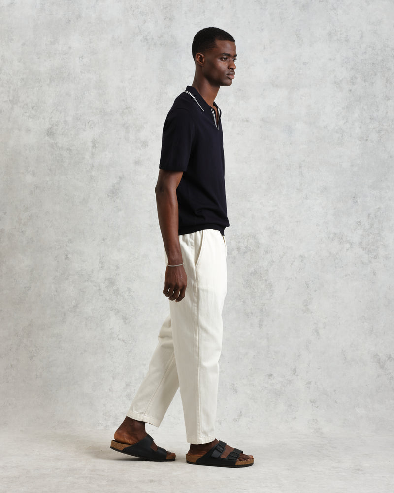 Siena - Navy Fine Gauge Cotton Polo