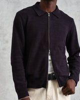 Wayfarer - Navy Slub Cotton And Linen Cardigan