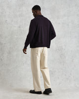 Wayfarer - Navy Slub Cotton And Linen Cardigan