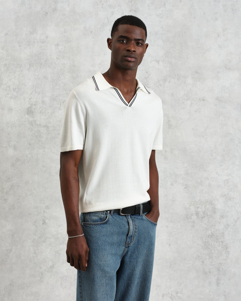 Siena - Ecru Fine Gauge Cotton Polo