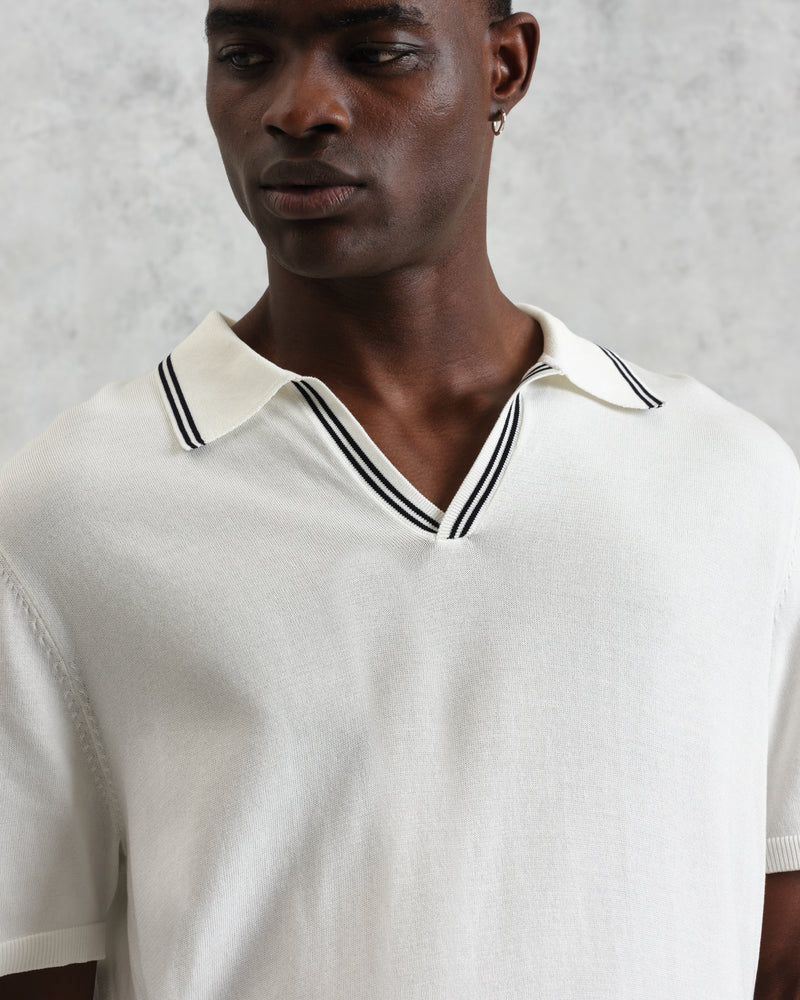 Siena - Ecru Fine Gauge Cotton Polo