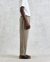 Tyne - Natural Chalk Stripe Trousers