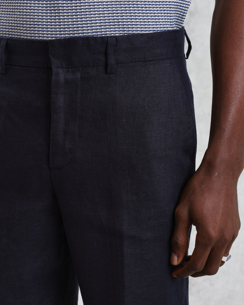 Alp - Midnight Navy Linen Trousers