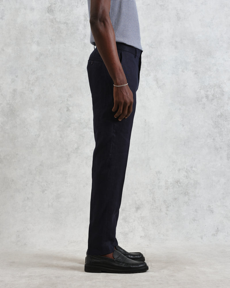 Alp - Midnight Navy Linen Trousers