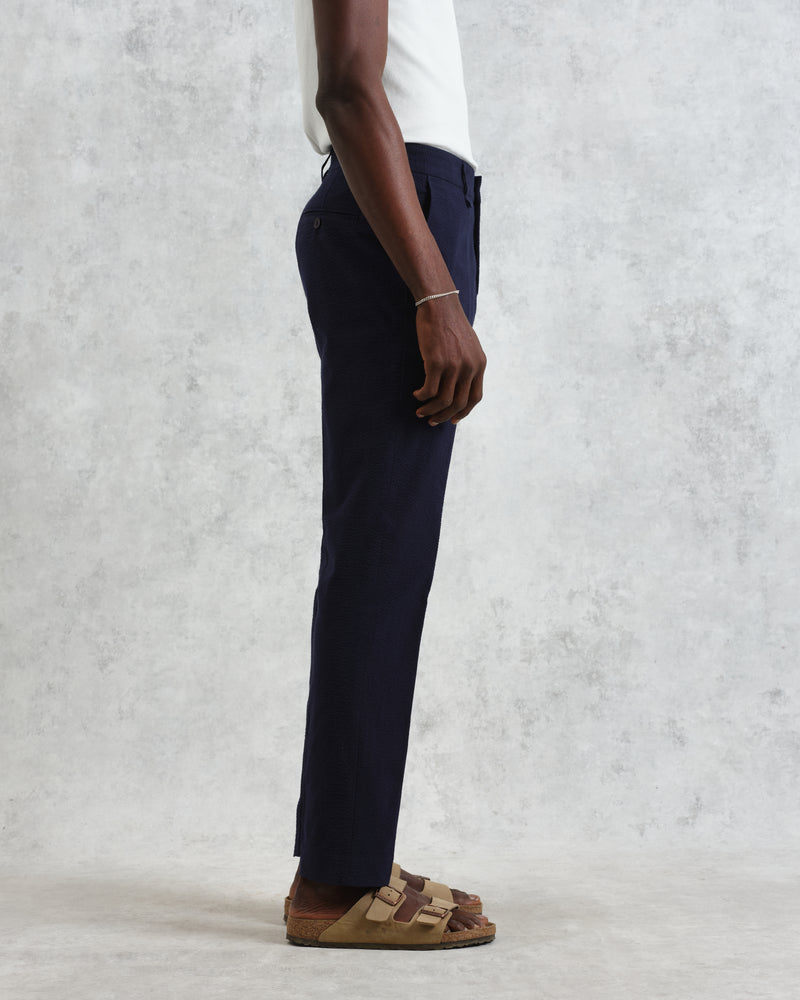Alp - Navy Seersucker Trousers