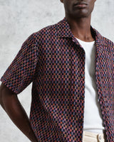 Didcot - Navy And Multicolour Geometric Short-Sleeve Shirt