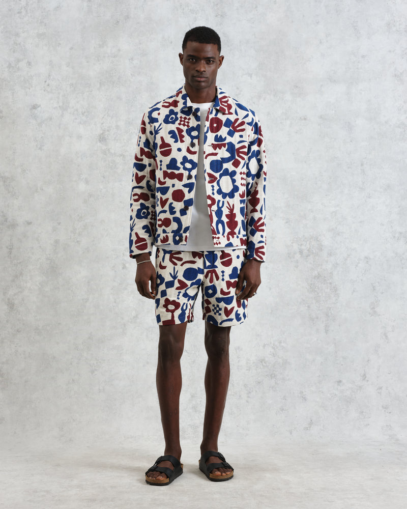 Iggy - Red And Blue Spin Jacquard Jacket